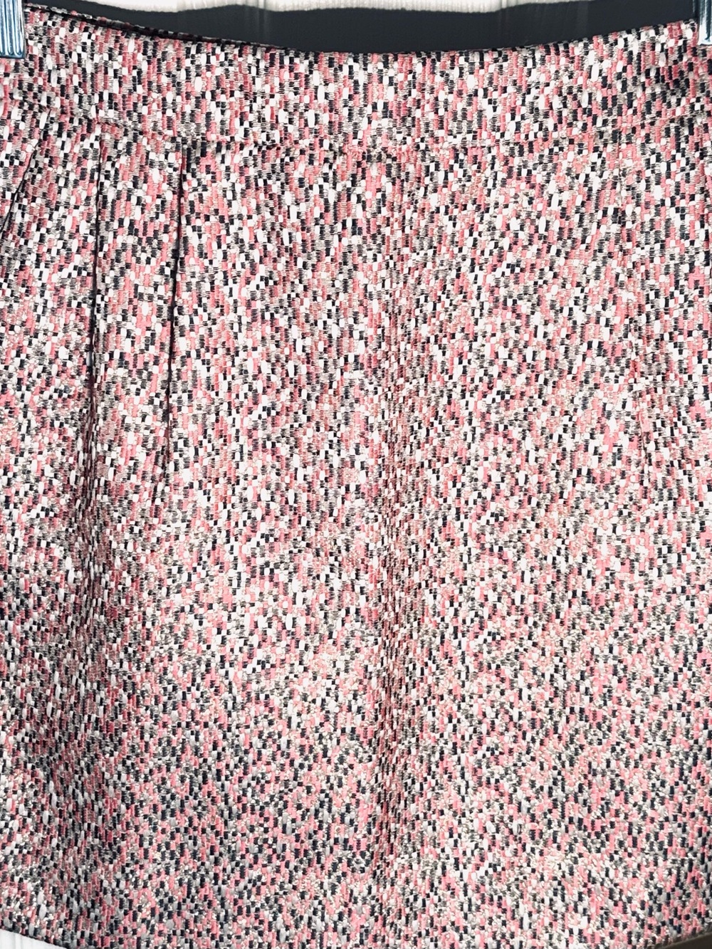 J. Crew Pink and Black Tweed A-Line Skirt & Cropped shirt & purse La Regale Vint